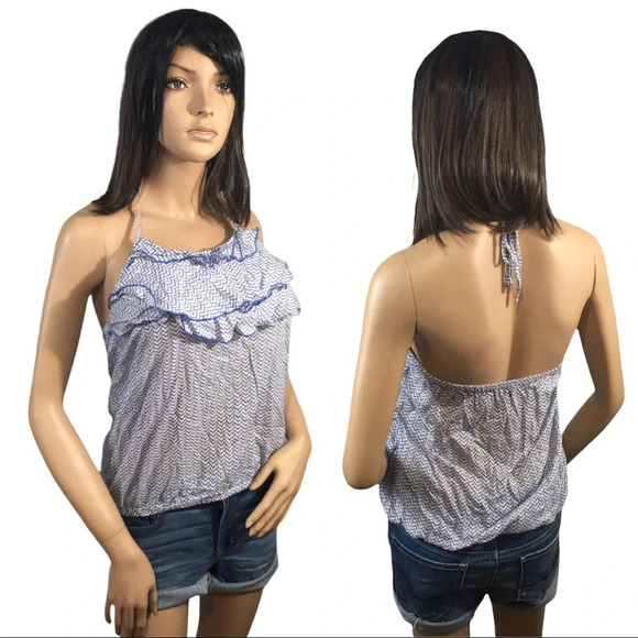 WS897 Women’s GAP Lightweight Halter Top Blouse M - Picture 1 of 5